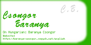 csongor baranya business card